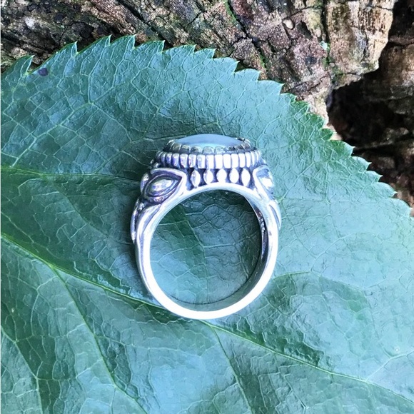 Mother of Pearl Handmade Vintage Ring 926 Sterling Silver Size 8 - Picture 7 of 7